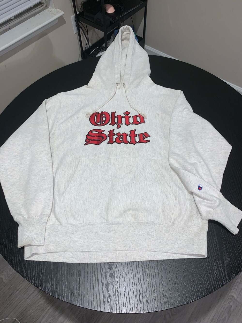 Champion Reverse Weave Ohio State Gothic Font Hoodie